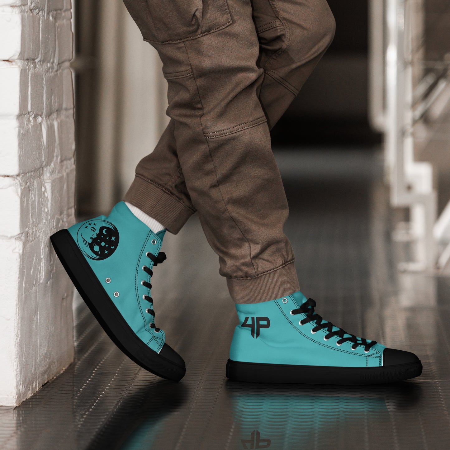 Zapatillas de lona de caña alta para hombre