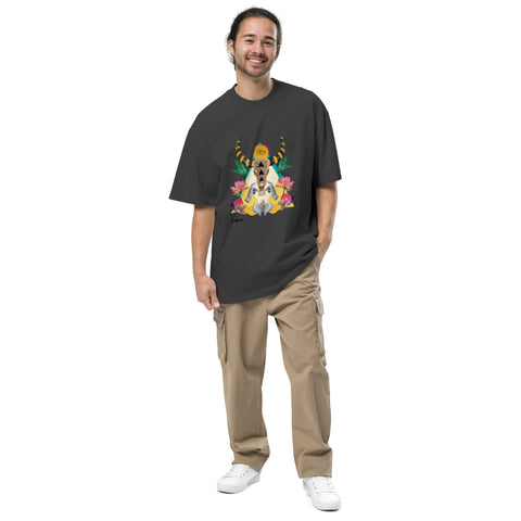 Camiseta oversize con efecto desgastado