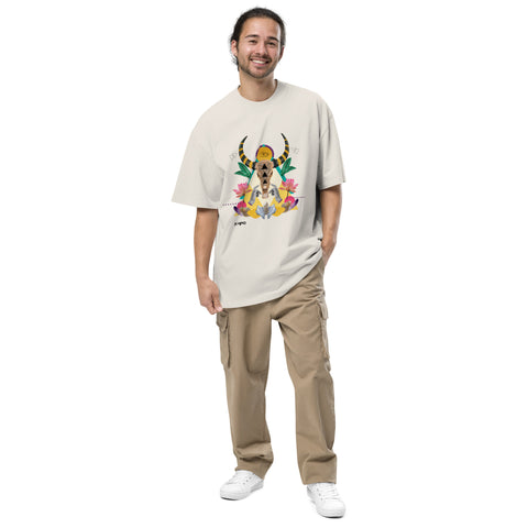 Camiseta oversize con efecto desgastado