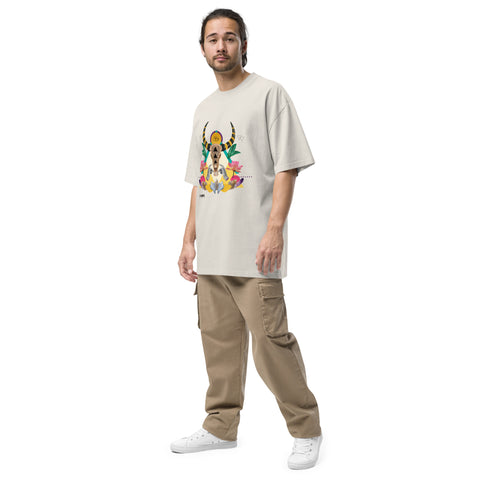 Camiseta oversize con efecto desgastado