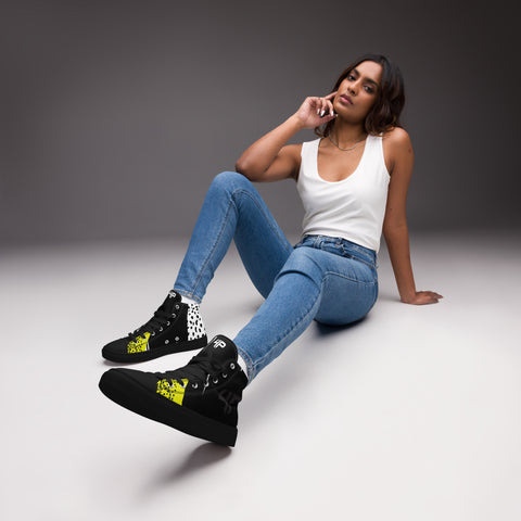 Zapatillas de lona de caña alta para mujer