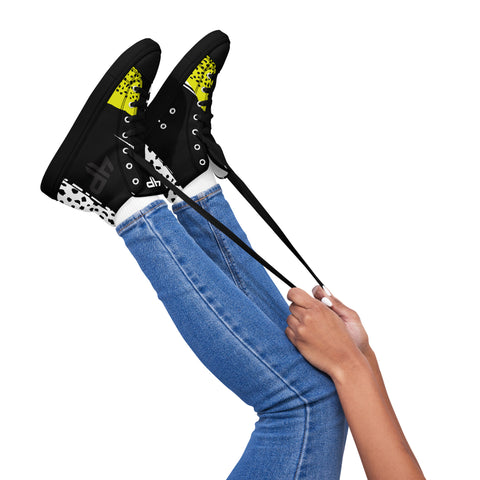 Zapatillas de lona de caña alta para mujer